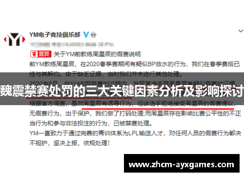 魏震禁赛处罚的三大关键因素分析及影响探讨